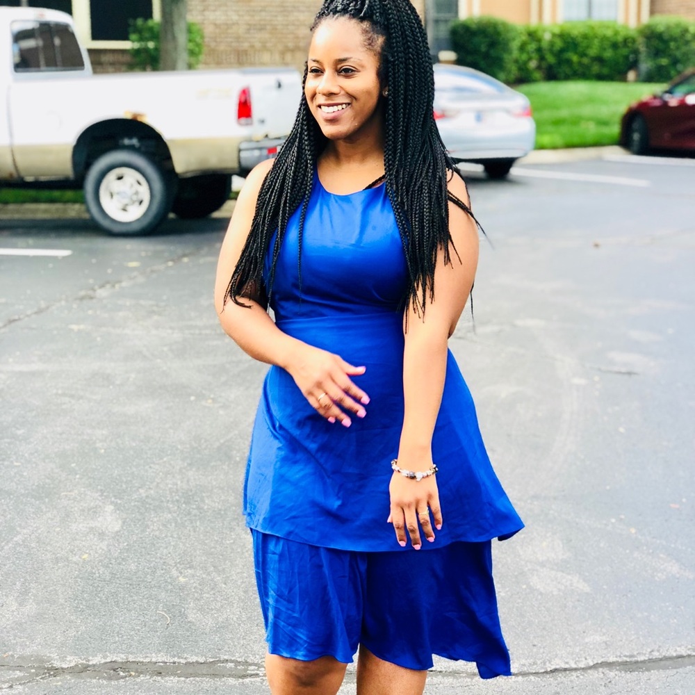 THE LIMITED: Blue Layered Dress